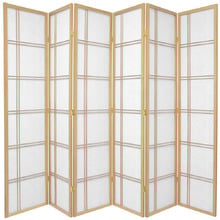 6 Panel Cross Room Divider Screen